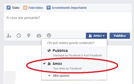 come impostare privacy post facebook 3