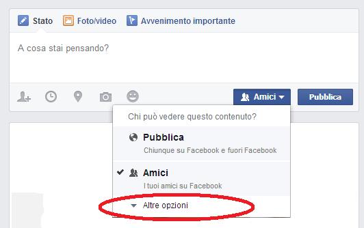 come impostare privacy post facebook 4