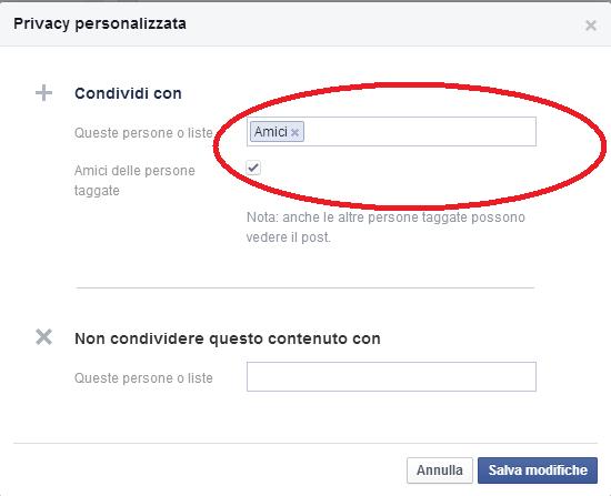 come impostare privacy post facebook 6