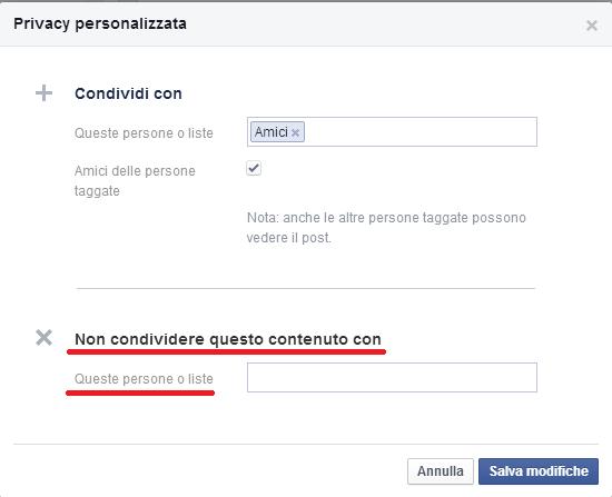 come impostare privacy post facebook 7